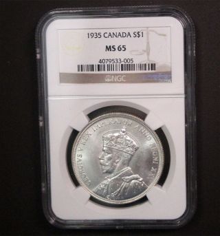 Canada 1935 George V Dollar Ngc Ms 65 250110