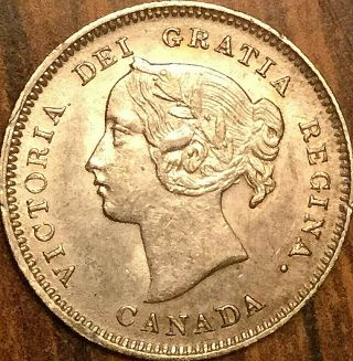 1900 Canada Silver 5 Cents Coin - Oval 00 - Fantastic Example