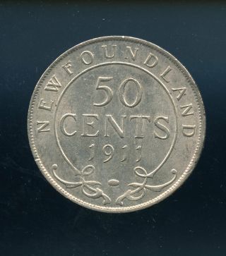 1911 Newfoundland 50 Cents Au Or Better Full White Cq147