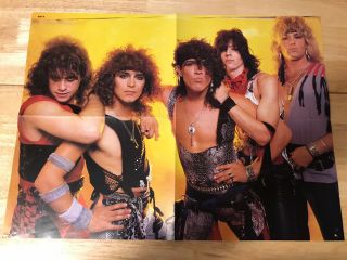 Ratt / Kiss - Double Sided 4 Page Poster - Vintage - Heavy Metal