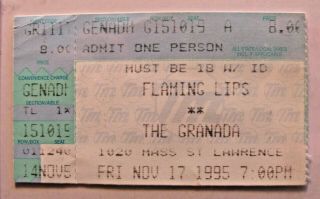 Flaming Lips 1995 Clouds Taste Metallic Tour 98 Full Concert Ticket