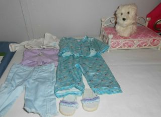 American Girl Doll 2008 Coconut Fun Outfit Plus Pjs W/dog And Bed