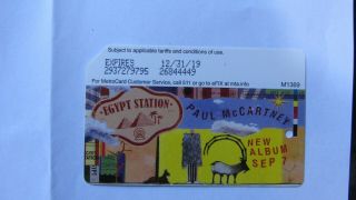 Paul Mccartney Egypt Station Nyc Metrocard Expired Collectible Beatles