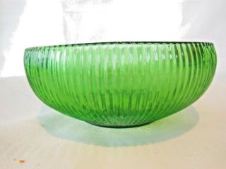 Emerald Green Ribbed Candy Dish Bowl Vintage E.  O.  Brody Co Cleveland Oh