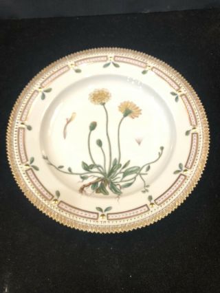Royal Copenhagen Flora Danica 10” Dinner Plate 20/3549 Hieracium Pilosella