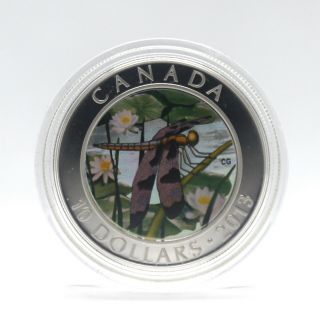 2013 Royal Canadian 1/2oz $10 Silver Coin: Twelve Spotted Skimmer Dragonfly