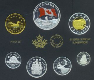 Canada 2015 Fine Silver Proof Set 50th Anniversary Of Canadian Flag