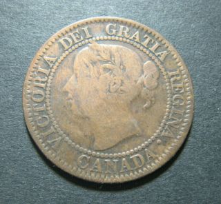 Canada Victoria Large 1 Cent 1858 KM 1 Copper Canadian Penny 2