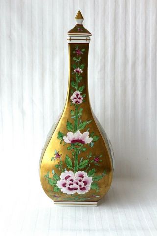 Antique Dresden Carl Thieme porcelain lidded bottle vase chinoiserie,  1880 - 1900 3