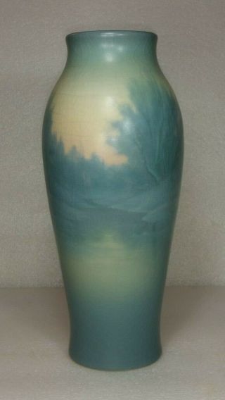 Vintage Rookwood Pottery Scenic Vellum Vase 937 Fred Rothenbusch 1911