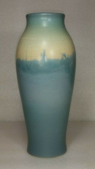 Vintage Rookwood Pottery Scenic Vellum Vase 937 Fred Rothenbusch 1911 3