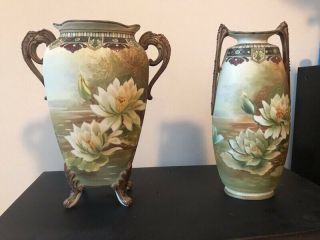 Vintage Hand Painted Nippon Vases