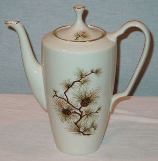 Hard To Find Discontinued Lenox Pine Pattern W331 7 1/2 " 4 Cup Coffee Pot
