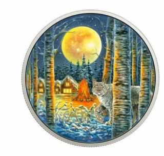Canada 2017 $30 Animals In The Moonlight: Lynx Pure Silver Coin Tax Exempt
