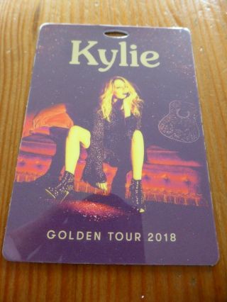 Kylie Minogue - Official " Golden " European Tour 2018 Vip Laminate -
