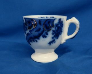 Flow Blue Grindley Argyle Footed Punch Cup 2