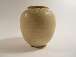 Grueby Pottery Cabinet Vase In Matte Oatmeal Glaze