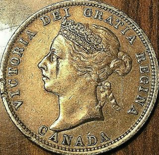 1901 Canada Silver 25 Cents Victoria Quarter - Example