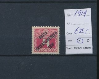 Lm56134 Czechoslovakia 1919 Overprint Fine Lot Mh Cv 25 Eur