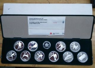 1988 Calgary Olympics Proof Coin Set - 10 Oz.  999 Fine Silver Bullion