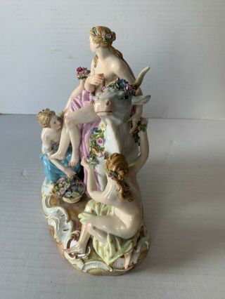 Stunning Antique Meissen porcelain group of Europa 3