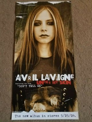 Avril Lavigne / Under My Skin - 2004 Double Sided Promo Poster - 12 X 24 / Rare