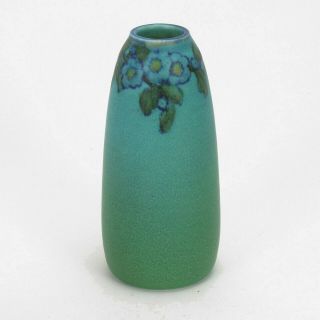 Rookwood Pottery blue green wax matte floral vase 1926 Arts & Crafts K Jones 3