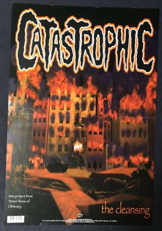 Catastrophic The Cleansing Promo Poster 2001 Death Metal Obituary Cd Lp