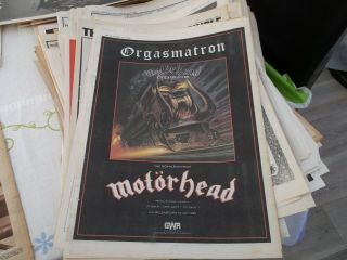 Motorhead Orgasmatron Album Release Poster 1986 Framing