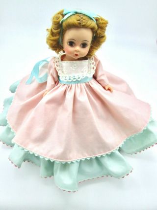 Madame Alexander Meg Doll Little Women Storyland 8 " 414 Pink Apron Blue Dress