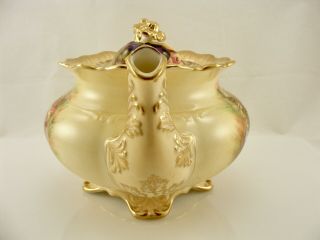 VERY RARE AYNSLEY ORCHARD GOLD TEAPOT WITH HEAVY GOLD DETAIL SIGNED D.  JONES 2