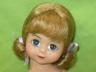 Madame Alexander Maggie Face Curly Pigtails & Lavender Purple Eyes 8 " Nude Doll