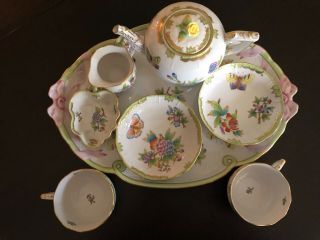 Herend China Queen Victoria tea set for two persons 3