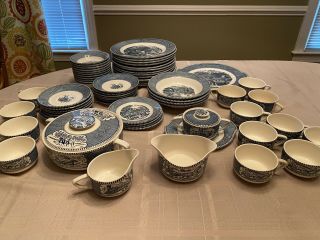 Currier And Ives 69 Piece Set.