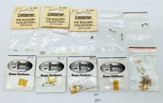 Lmas Doll House Miniatures - Brass Drawer Hardware Escutcheons,  Pulls,