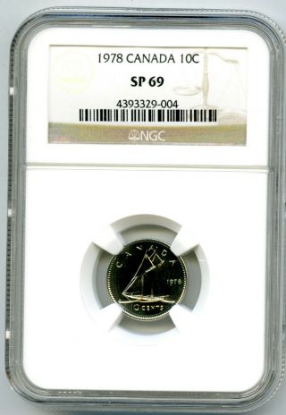 1978 Canada 10 Cent Ngc Sp69 First Releases Specimen Dime Rare Top Pop Only 7