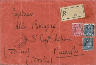 Albania 1929 - Cover Circulated From Tirane To Torino,  Italy