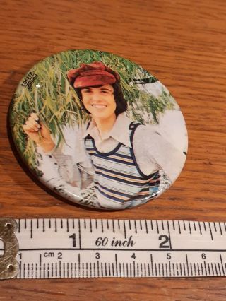 Vintage Tin Coffer Badge 1970`s Donny Osmond From Here In The Uk The Osmonds