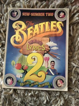 1971 1st Edition The Beatles Illustrated Lyrics 2 Number Two Book Paperback