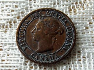 1891 Small Date Large Leaves Canadian Canada Large Cent Large Penny One Cent