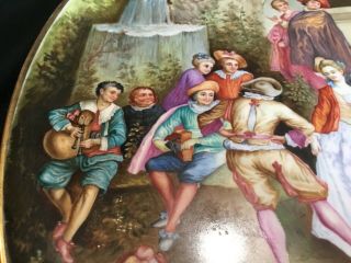 Monumental Huge 19” Royal Vienna Hand Painted Plaque Charger Romantic Cherubs 3