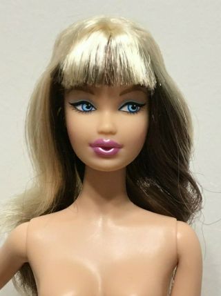 Barbie Collector Model Muse Doll Steffie Face Black Hair Streak Bangs Asian