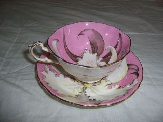 Vintage Pink Paragon England Tea Cup And Saucer Rare