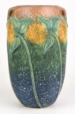 Roseville Pottery Sunflower Vase Shape Number 494 - 10 "