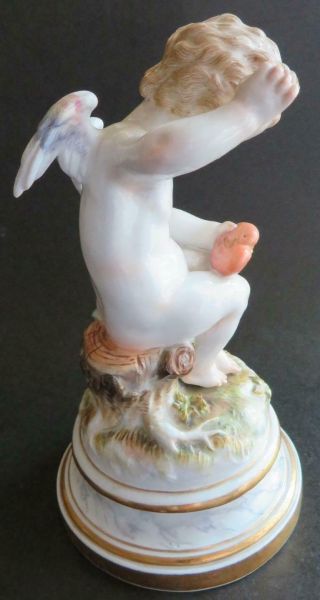 Meissen 19th Century Porcelain Cherub Heart First Quality