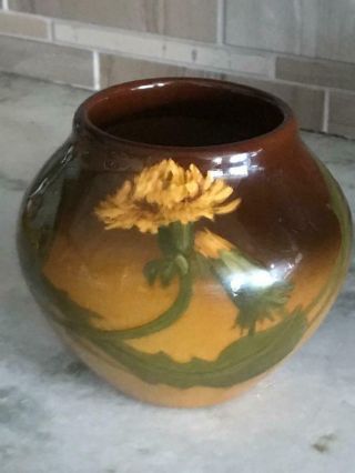 1900 Rookwood Art Pottery Squat Vase Signed Jeanette Swing