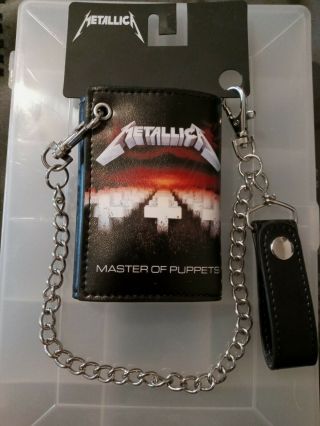 Official Licensed - Metallica - Master Of Puppets Chain Wallet - Metal Hetfield