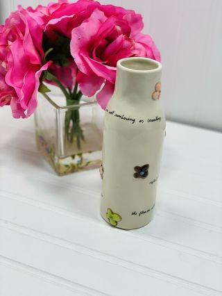 Rae Dunn Flower Power Vase Boutique By Magenta (rare Collectable)