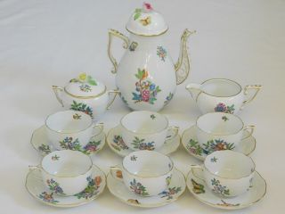 Herend Queen Victoria Tea Set For 6