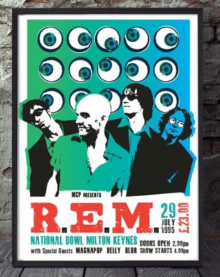Rem Music Gig Print.  Specially Created.